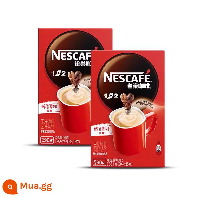 【Flagship Store】Nestlé 1+2 Cà phê sữa Espresso Xay nhỏ 3 trong 1 Cà phê hòa tan 90 Thanh*13g - Hương vị gốc 90 que 2 hộp