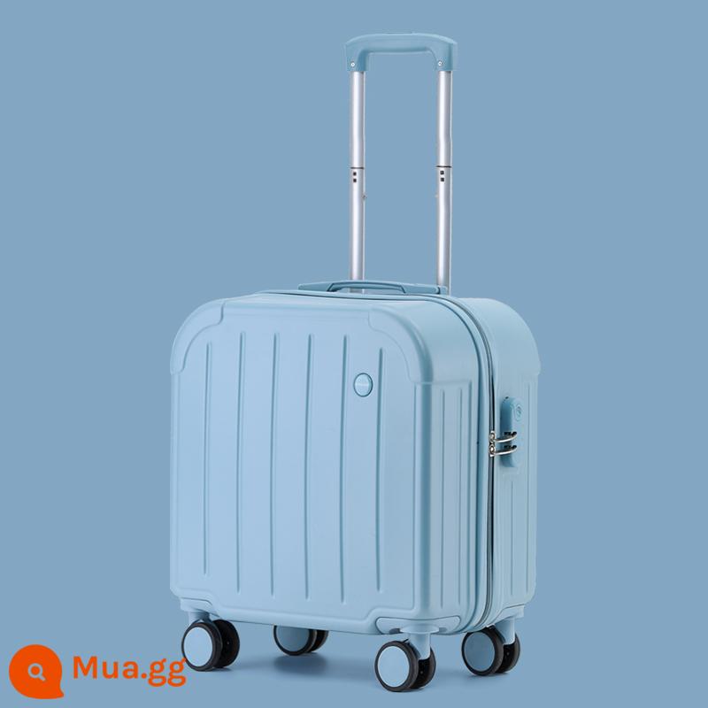 Nhỏ 18 inch hành lý nữ ánh sáng nội trú xe đẩy trẻ em im lặng đa năng bánh xe đi công tác khoảng cách ngắn vali 20 - trời xanh