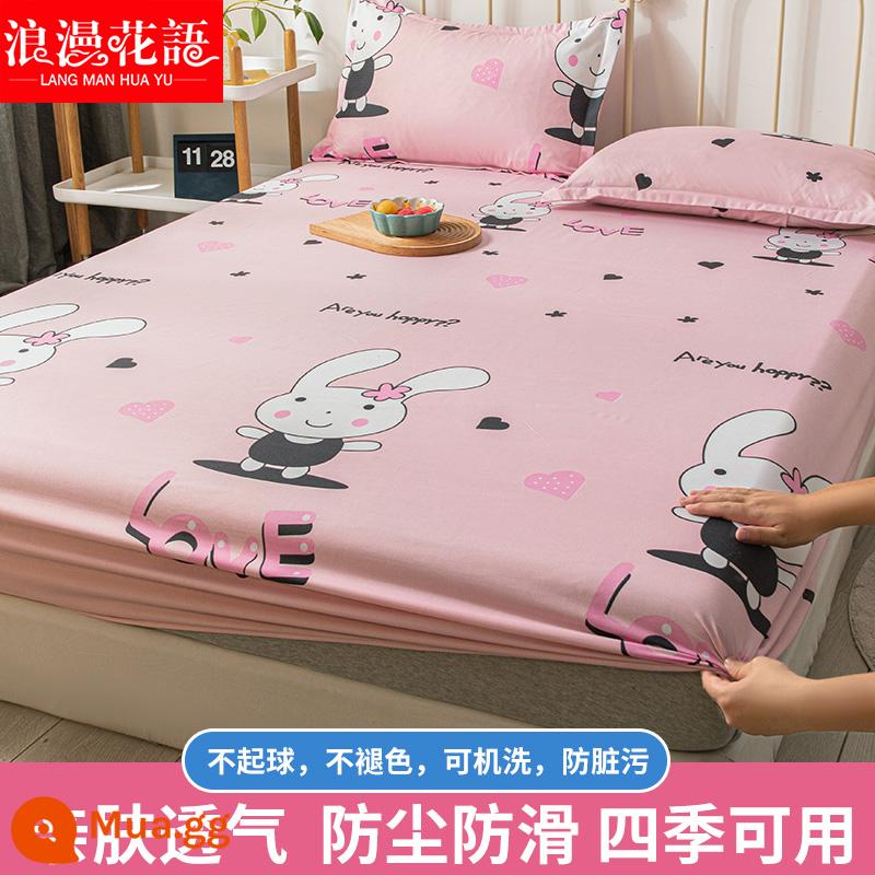 Ga trải giường cố định một mảnh cotton giặt sạch chống trượt ga trải giường Simmons bao gồm tấm ga trải giường bảo vệ chống bụi - Chúc bạn vui vẻ - nên lấy hai mảnh và thay đổi chúng