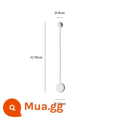 Bắc Âu tối giản vibia biệt thự khách sạn đầu giường quán cà phê nối dây miễn phí đèn tường hình tùy chỉnh - C mô hình màu trắng