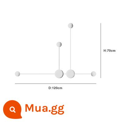 Bắc Âu tối giản vibia biệt thự khách sạn đầu giường quán cà phê nối dây miễn phí đèn tường hình tùy chỉnh - Sự kết hợp Một màu trắng