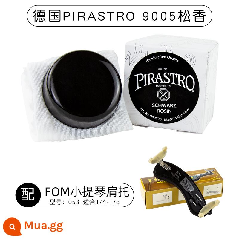 Đức nhập khẩu PIRASTRO nhựa thông đen chuyên nghiệp violon nhựa thông đàn nhị nhựa thông khối 9005 loạt chung - 9005 (nhựa thông đen) + tựa vai violin xốp 1/4-1/8