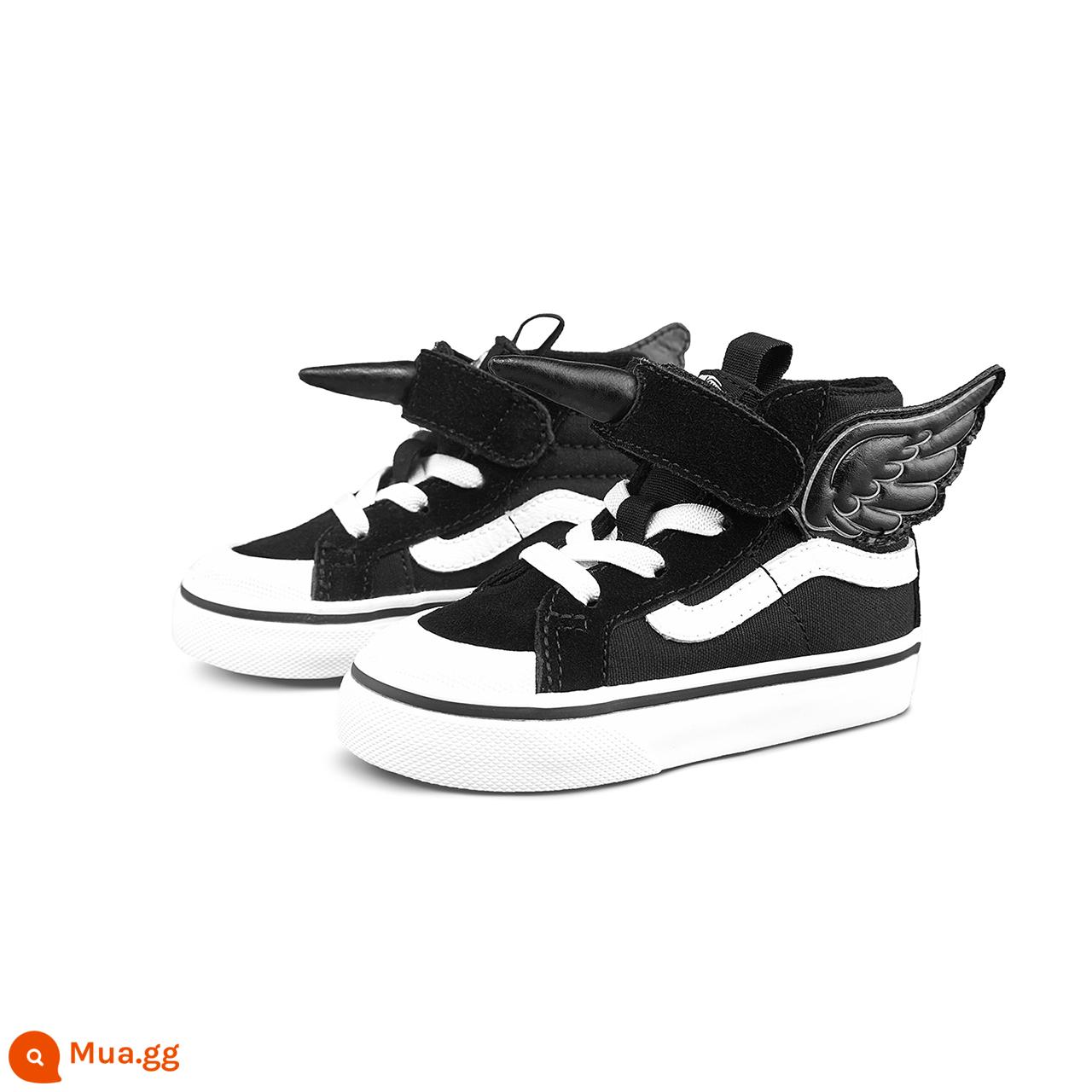 [Shuangdan] Van Van Ses Giày chính thức SK8-HI V Unicorn Wings Magic Post Sneakers - đen trắng