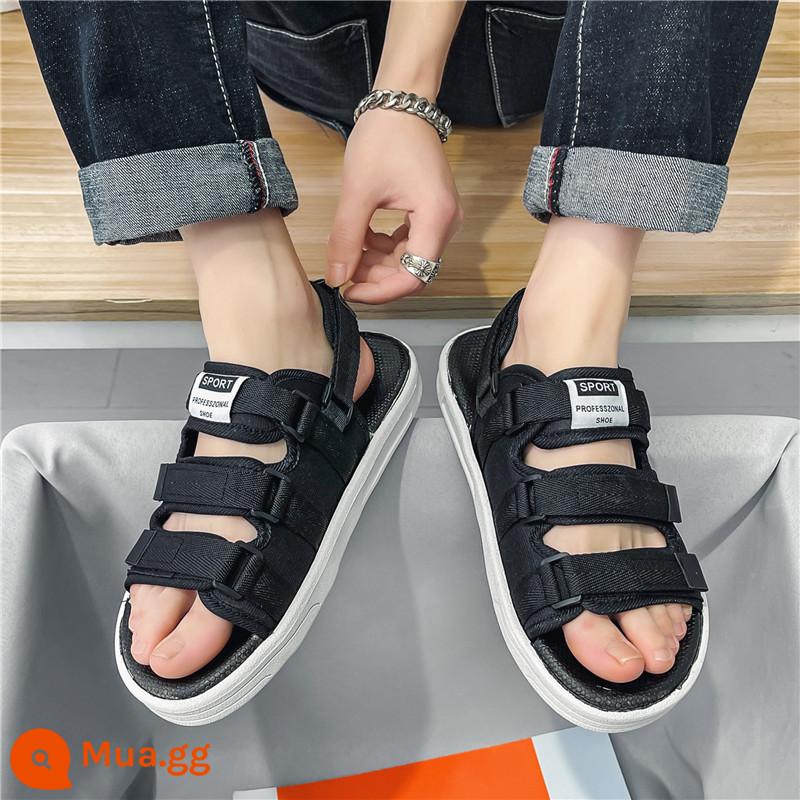 Sandals nam 2023 xu hướng thể thao chống trượt giày đi biển nam mới xì teen Việt Nam đế dày - [Phong cách đa năng] trắng và đen