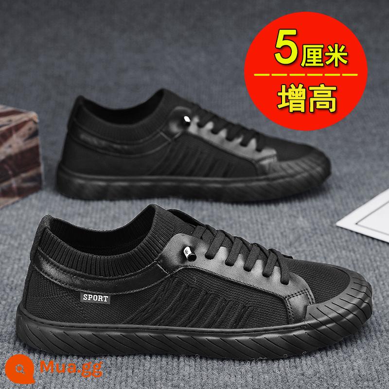 Giày Nam Mùa Thu Đế Mềm Slip-on Flat Giày Da Nam Thể Thao Đa Năng Chống Trượt Nhỏ Màu Trắng Hợp Thời Trang - Màu be (đệm tăng chiều cao)