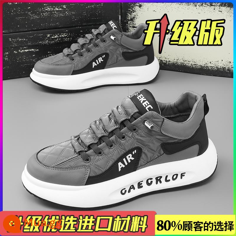 Giày Nam Mùa Đông 2022 Mới Tất Cả Các Trận Đấu Giày Sneaker Sneakers Little White Daddy Giày Hợp Thời Trang Plus Giày Cotton Nhung - Xám (nâng cấp)