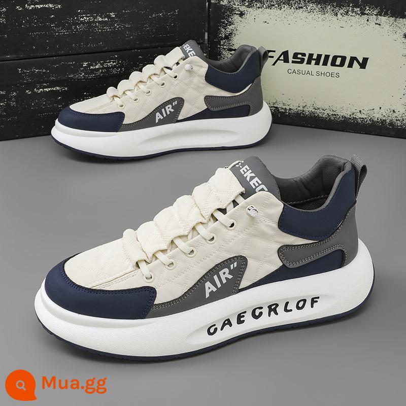 Giày Nam Mùa Đông 2022 Mới Tất Cả Các Trận Đấu Giày Sneaker Sneakers Little White Daddy Giày Hợp Thời Trang Plus Giày Cotton Nhung - Trắng