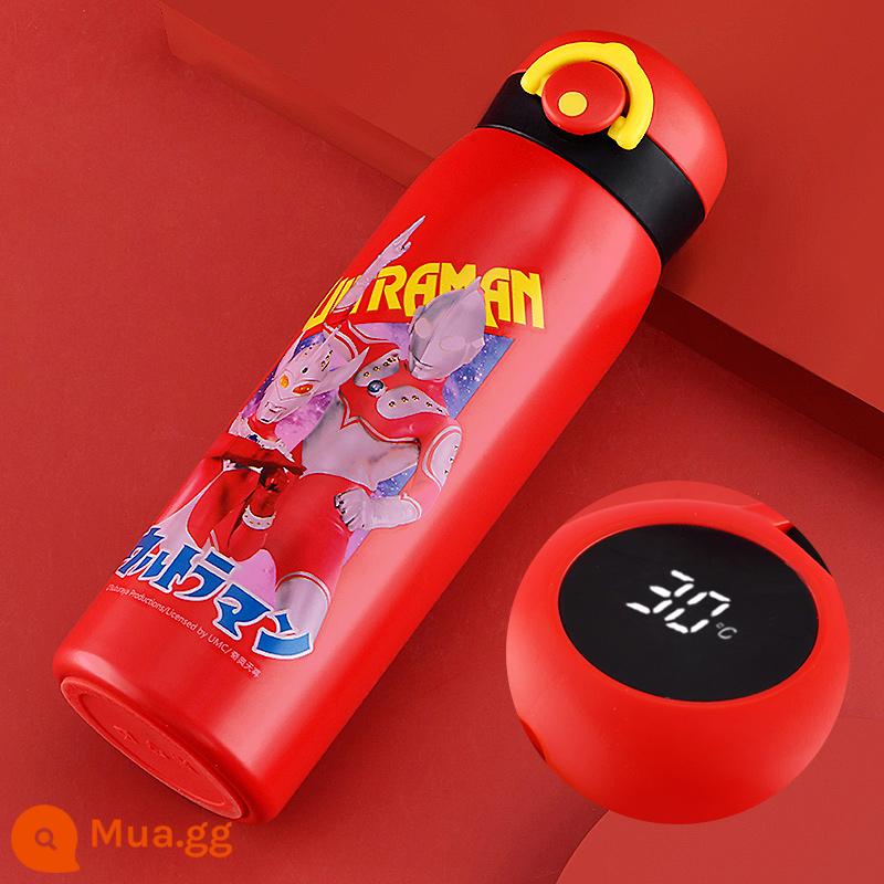 Ultraman Tayro Children trong Cúp cách nhiệt Cúp tiểu học Cúp nước tiểu học Cúp nước đặc biệt 316 Nước uống trực tiếp bằng thép không gỉ - Cốc uống nước thẳng Ultraman Red 500ML - màn hình hiển thị nhiệt độ thông minh