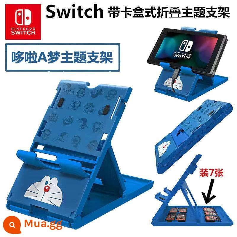 Thẻ NS khung máy chủ có thể gập lại chính hãng có giá trị tốt với Zelda Mario mỏng di động - Hộp đựng băng cassette Doremon 7 màu xanh