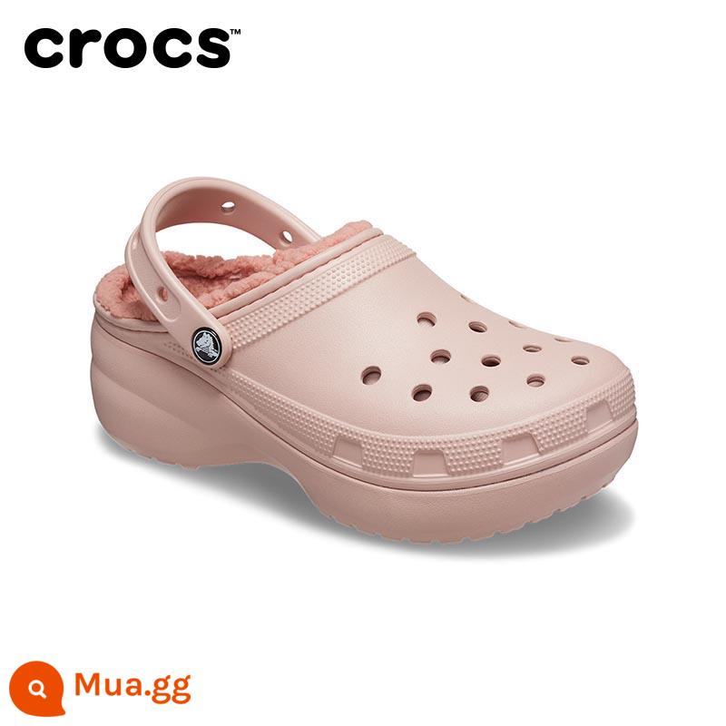 Giày Crocs cotton ấm áp CRORS đế dày hình đám mây cotton ấm áp đi biển dép xỏ ngón cho nữ | 207938 - Bột quặng-6TY