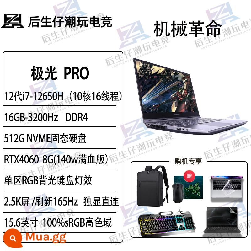 Cách Mạng Cơ Aurora Z Core i7 thế hệ 12 full máu sinh viên chơi game màn hình chuyên game máy tính xách tay Aurora Pro - Aurora Pro i7-12650H 4060 165Hz/2K