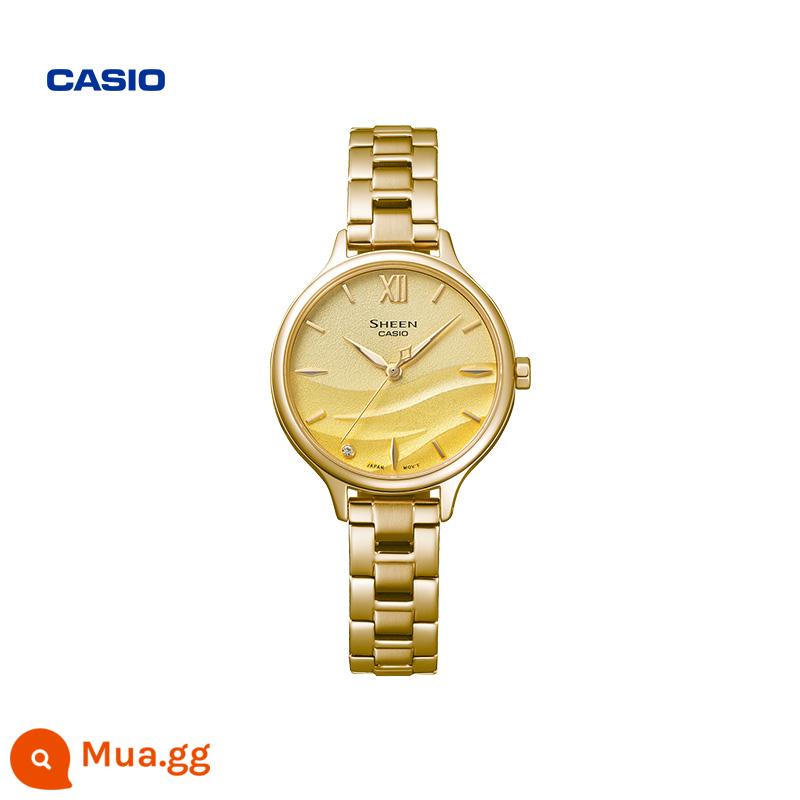 Cửa hàng hàng đầu của Casio SHE-4550 dòng ngôi sao đầy màu sắc đồng hồ nữ đơn giản CASIO chính hãng SHEEN - SHE-4550G-9AUPR