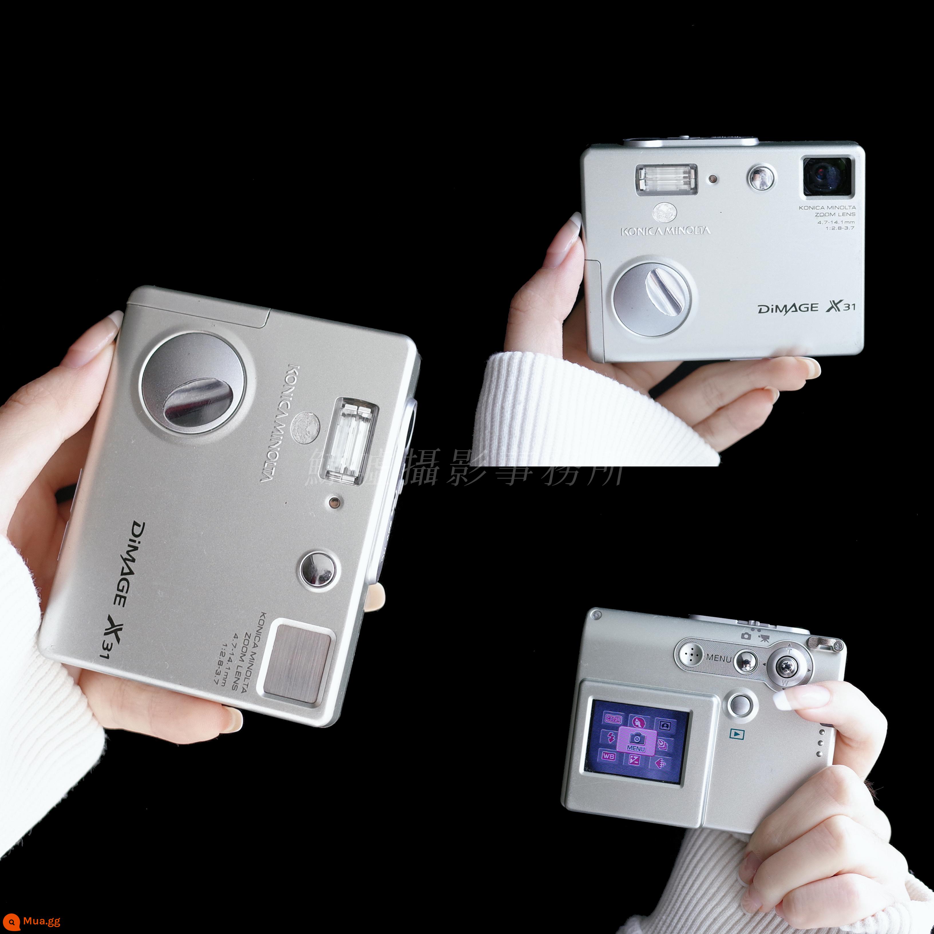 Minolta DiMAGE CCD máy ảnh retro máy ảnh kỹ thuật số phim cảm giác sinh viên hiếm bộ sưu tập quà tặng miễn phí vận chuyển - Bạc vuông nhỏ X31