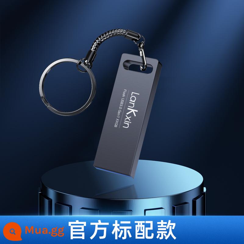 Lanke Core Đĩa U USB3.0 Tùy Chỉnh Chữ 32G Di Động 64 Máy Tính Mini 128G Chính Hãng Lưu Trữ Ổ USB Flash - Titanium air black [tiêu chuẩn 64G] Đọc 120M/s Ghi 50-65M