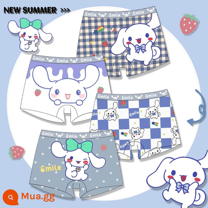 Quần lót bé gái, quần sịp cotton trẻ em, quần sịp võ sĩ Kuromi 100% cotton cho bé gái, quần đùi boxer cho bé - Quần lót boxer-Yu Gui Dog số 1