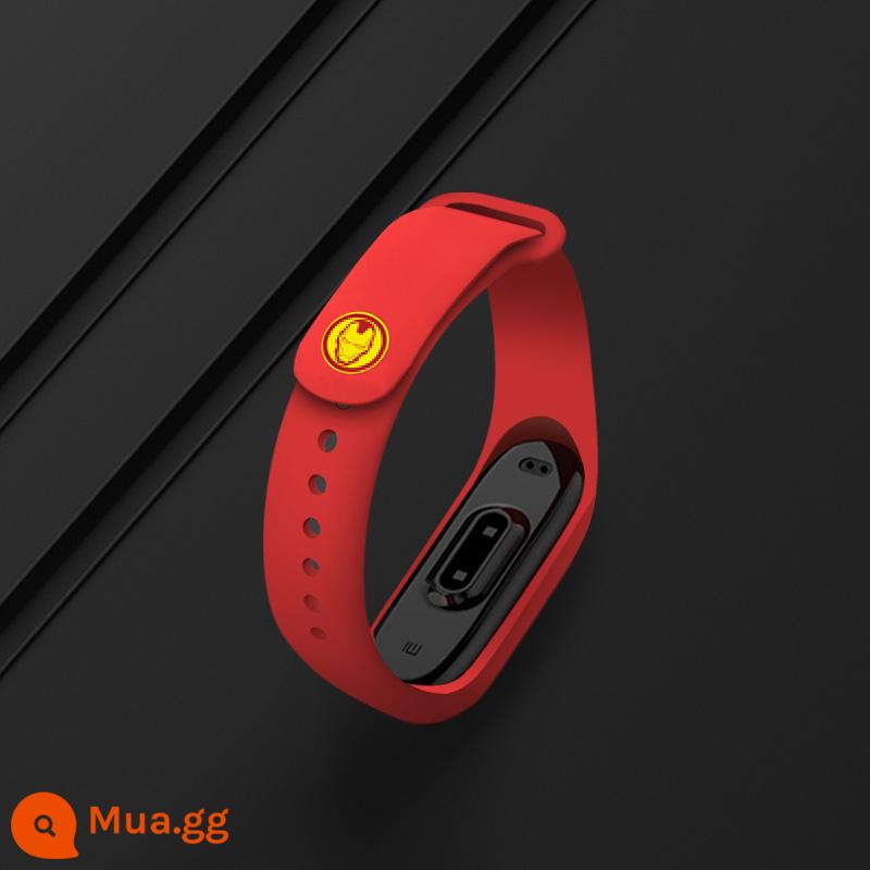 Dây đeo cổ tay Mi Bracelet 4/5/6/7 Dây đeo Mi Bracelet 3/2 Phiên bản 3NFC Smart Sport Silicone Cá tính Hợp thời trang Nam và Nữ 23456 Thế hệ Dây đeo cổ tay thay thế chính hãng không chính hãng - Người Sắt_Khóa Kim Loại