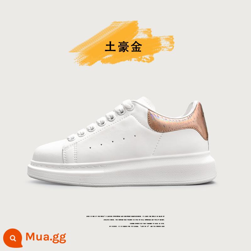 Bài thơ McQueen nhỏ màu trắng giày nam mùa hè đích thực giày thể thao đế dày hàng đầu cửa hàng giày tăng chiều cao chính thức phiên bản chính xác - Tuhaojin [phiên bản cao hơn]