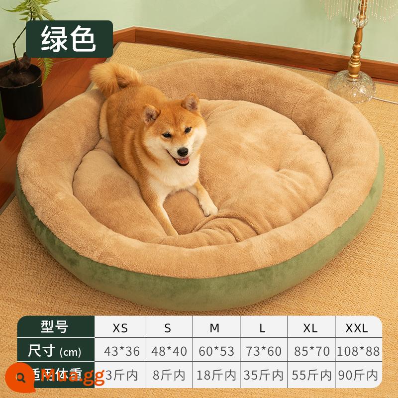 Gouqun Bốn mùa GM Big Dog Bed Corze Dog Dog Big Winter Winter Watter Winter Thống tác Rửa ghế sofa ngủ - [Mẫu có độ đàn hồi cao] Màu xanh lá cây - cao và thẳng mà không bị xẹp