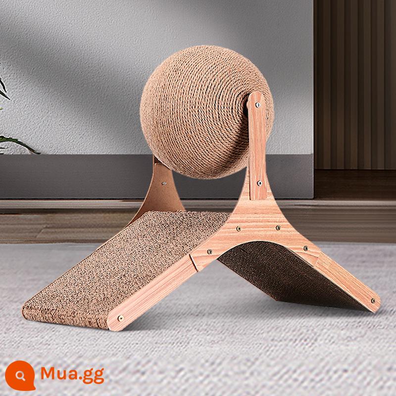 Sisal mèo cào bảng đồ chơi mèo chịu mài mòn và không đổ bảng vuốt mèo chống trầy xước mèo cào bóng dọc cực lớn đồ chơi cho mèo - Vòng đu quay thẳng vừa phải (2 trong 1, hạnh phúc nhân đôi)