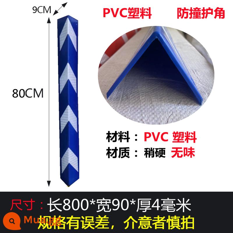 Dải bảo vệ góc màu đỏ và trắng PVC dải bảo vệ bằng nhựa nhà để xe dải cao su góc phải dải cao su chống va chạm góc bảo vệ màu vàng và đen - 80cm * 9cm * 0,4cm PVC trắng xanh chất lượng cao