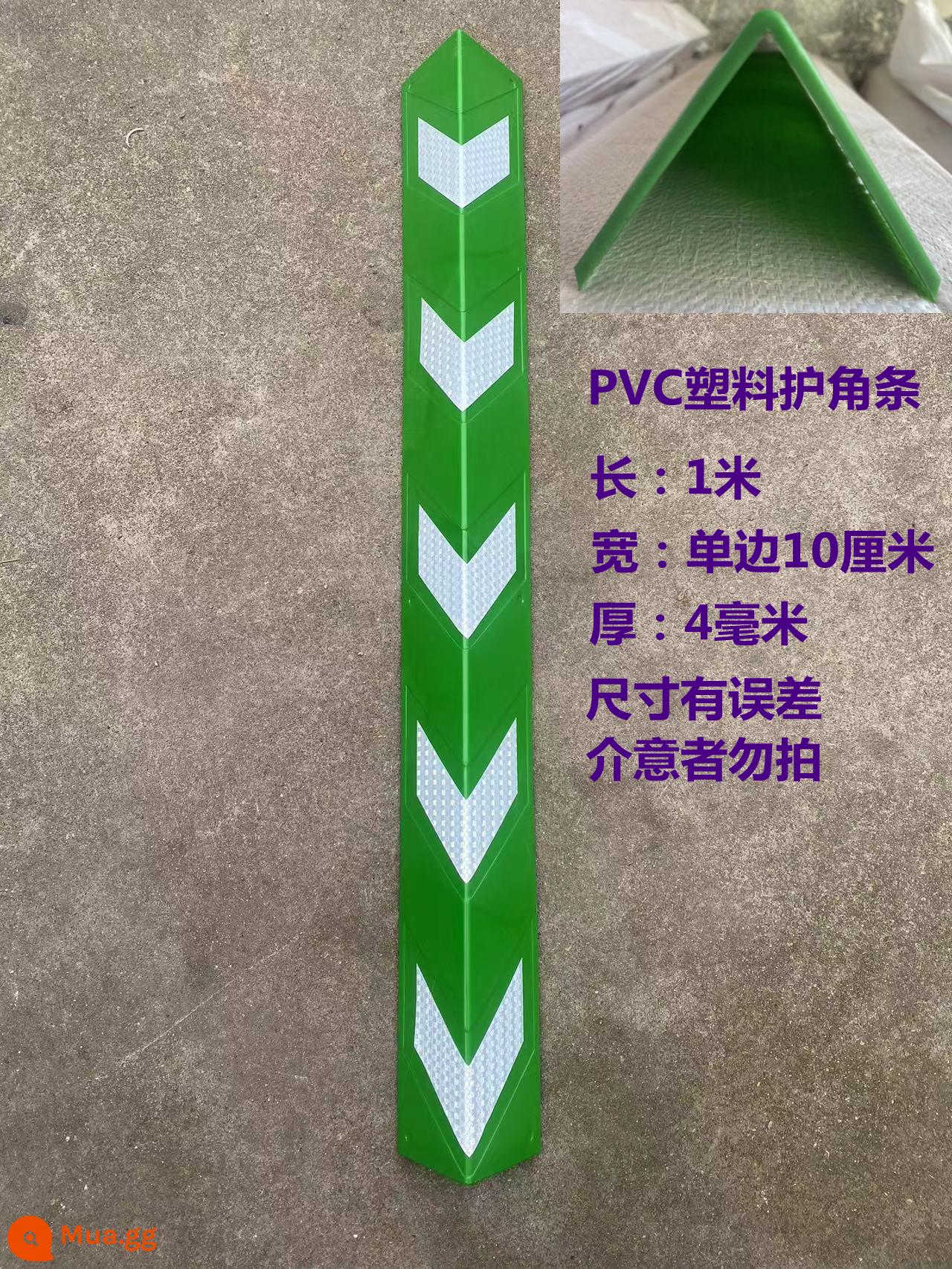 Dải bảo vệ góc màu đỏ và trắng PVC dải bảo vệ bằng nhựa nhà để xe dải cao su góc phải dải cao su chống va chạm góc bảo vệ màu vàng và đen - 100cm * 10cm * 0,4cm PVC xanh và trắng chất lượng cao