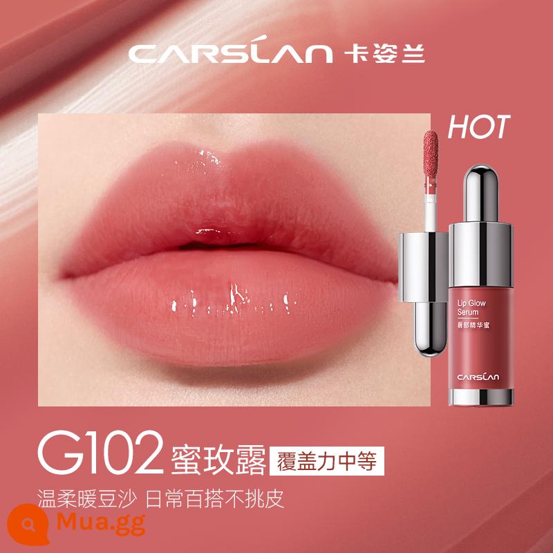 [Siyao Exclusive] Kazilan Coloured Lip Essence Son môi Lip Glaze Lip Care Water Light Nude Female Lip Gloss Son môi Sơn dầu - 102 mật ong hoa hồng sương