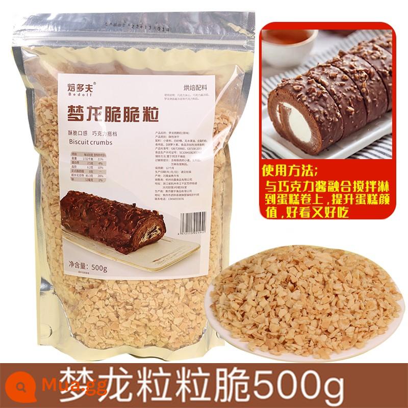 Snow Mei Niang làm đầy vụn bánh quy Oreo 400g gỗ trấu cốc bột bánh quy Kraft vụn bánh quy nguyên liệu làm bánh - Hạt giòn Mạnh Long 500g