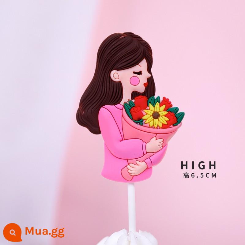 38 Nữ Thần Ngày Trang Trí Bánh Trang Trí Vương Miện Ngọc Trai Nữ Hoàng Thứ 38 Ngày Phụ Nữ Hạnh Phúc Tình Yêu Thẻ Chèn Thẻ - xám nhạt