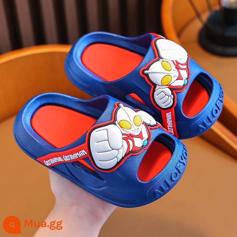 Bé Trai Ultraman Giày Sandal Mùa Hè Hoạt Hình Phòng Tắm Hộ Gia Đình Chống Trơn Trượt Cho Bé Mặc Bao Đầu Bé Gái Trẻ Em Dép - ngọc bích