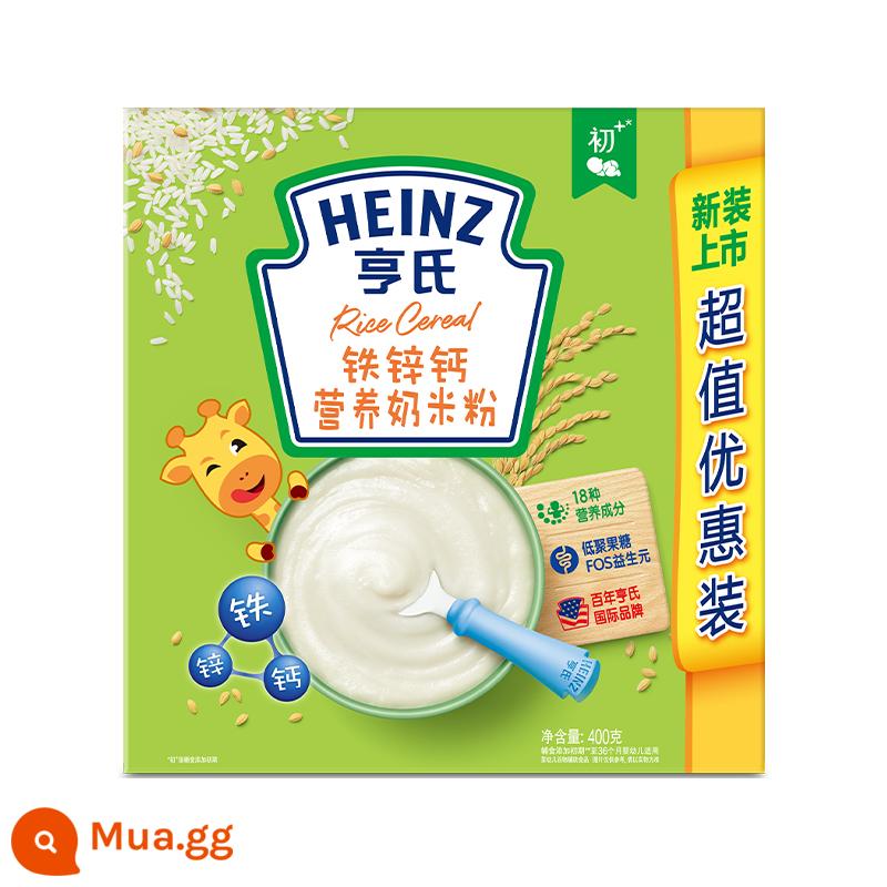 Bột gạo Heinz Prebiotic FOS cho trẻ sơ sinh 6 tháng tuổi thực phẩm bổ sung canxi sắt kẽm ngũ cốc dinh dưỡng rau củ - Mì sữa dinh dưỡng sắt kẽm canxi 400g*1 hộp