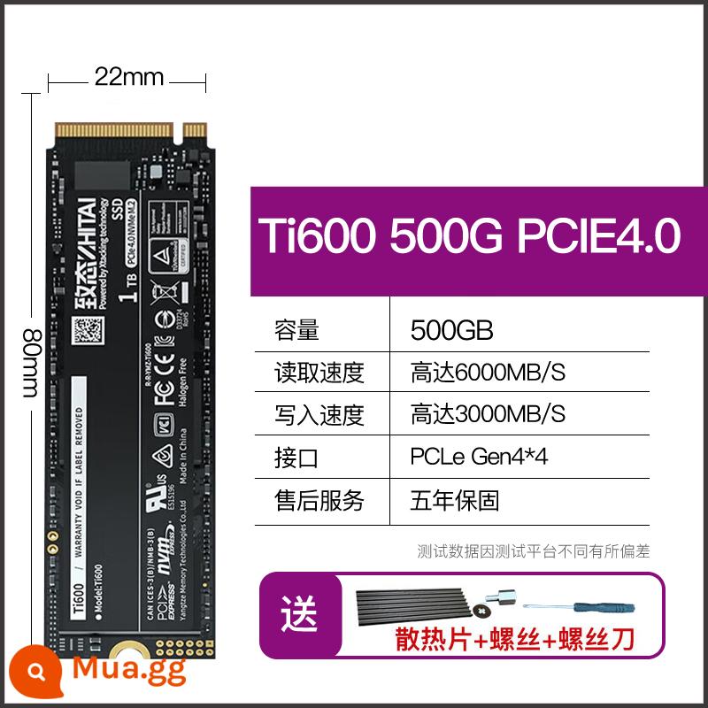 Ổ cứng thể rắn SSD Zhidai Yangtze TiPlus5000 Series 500G 1TB M.2 nvme 512G - Ti600 500G PCIE4.0 (có tản nhiệt/thích hợp cho máy tính để bàn/máy tính xách tay)