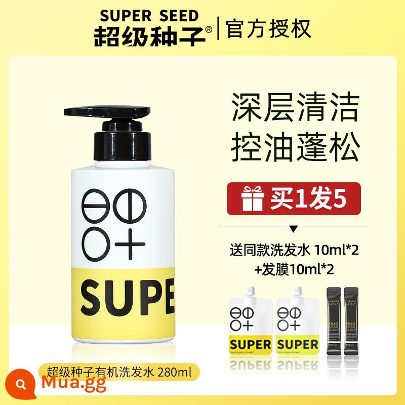 Super Seed Cedarwood Dầu Gội Kiểm Soát Dầu Mềm Mượt Trị Gàu Ngứa Chống Rụng Tóc Da Đầu Sạch Không Dầu Silicon Dầu Gội - Cedar 280ml [Mua 1 shot 5]