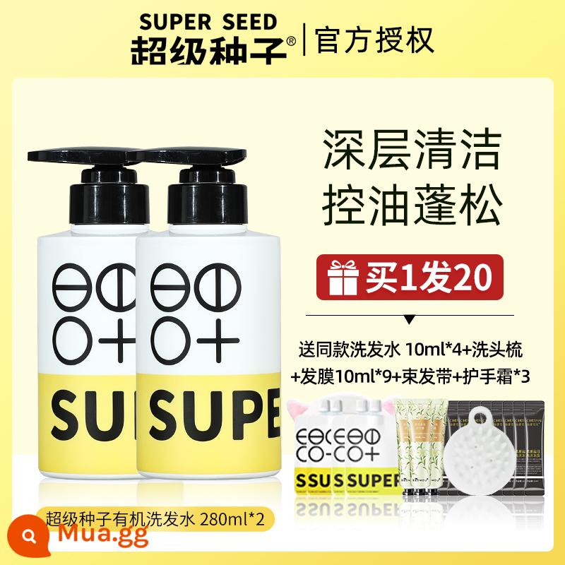 Super Seed Cedarwood Dầu Gội Kiểm Soát Dầu Mềm Mượt Trị Gàu Ngứa Chống Rụng Tóc Da Đầu Sạch Không Dầu Silicon Dầu Gội - Cedar hai chai 560ml [mua 1 tặng 20]