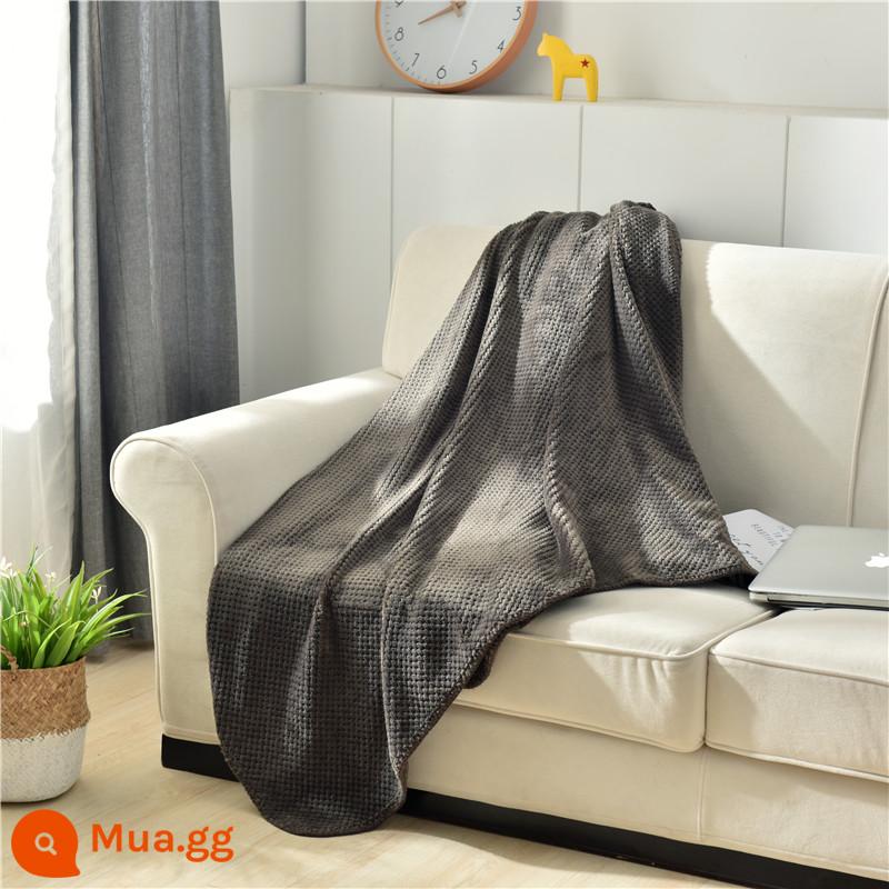 Chống Mèo Xước Ghế Sofa Tất Cả Bao Gồm Đa Năng Bốn Mùa Đa Năng Ghế Sofa Đệm Khăn Khăn Bao Chăn Sofa Vải - Lưới dứa-xám đậm