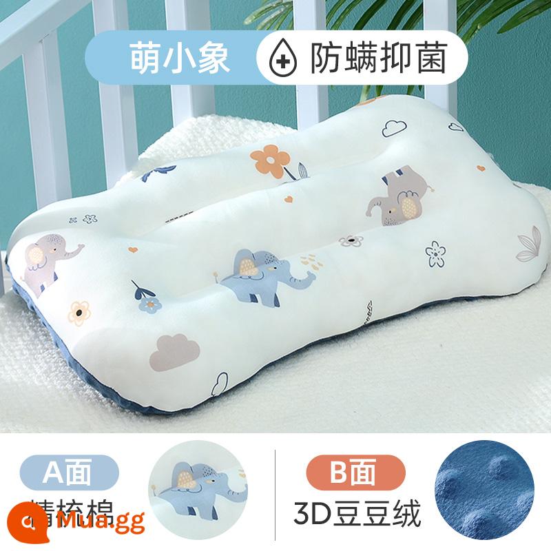 Jingqi Trẻ Em Làm Dịu Gối Doudou Cho Bé 3-6 Tuổi Trẻ Sơ Sinh Mẫu Giáo Trẻ Em Học Sinh Đặc Biệt Bốn Mùa - Chú voi nhỏ dễ thương [cảm giác gối hai mặt kháng khuẩn và chống ve]