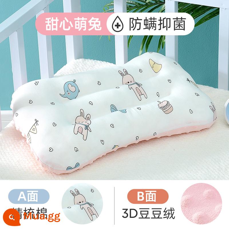 Jingqi Trẻ Em Làm Dịu Gối Doudou Cho Bé 3-6 Tuổi Trẻ Sơ Sinh Mẫu Giáo Trẻ Em Học Sinh Đặc Biệt Bốn Mùa - Thỏ dễ thương [kháng khuẩn và chống mạt, cảm giác gối hai mặt]