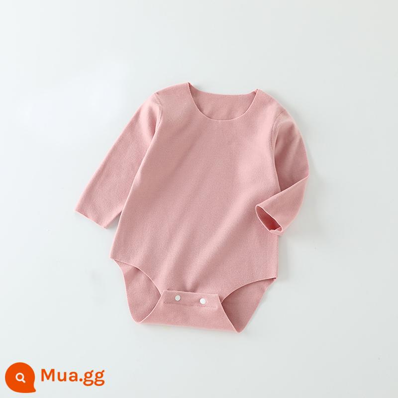 Velvet nhung em bé dài -Sleeved quần áo rắm nam sinh trẻ em đồ lót đồ lót, ấm và ấm của em bé hình tam giác với quần áo cơ thể - Bột mềm