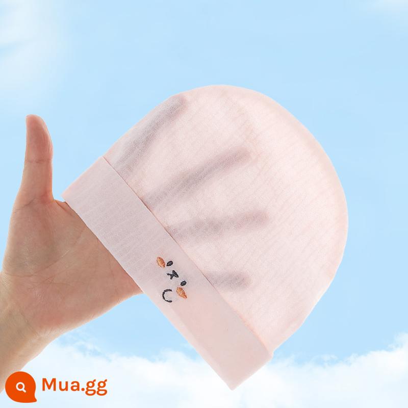 Jingqi Nón Cho Bé Mùa Hè Cotton Mỏng Bé Sơ Sinh Bé Sơ Sinh Mùa Xuân Và Mùa Thu Bông Lốp Nón Dễ Thương - Hồng