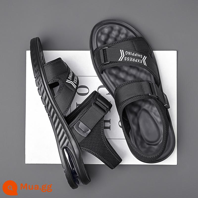 Giày Sandal Nam Mùa Hè Mới 2023 Da Đế Mềm Chống Trơn Trượt Chống Mòn Giày Đi Biển Thông Thường Mang Ngoài Xăng Đan Và Dép Kép - FLNN5911 màu đen