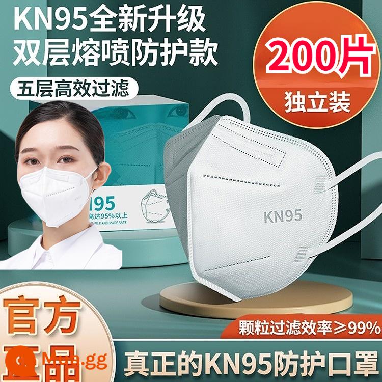 Mặt nạ KN95 năm lớp 3D ba chiều độc lập bao bì thu đông dày ấm bảo vệ tai mũi mặt nạ chính hãng giao ngay - 200 miếng dây đeo tai mở rộng màu trắng [đóng gói riêng]