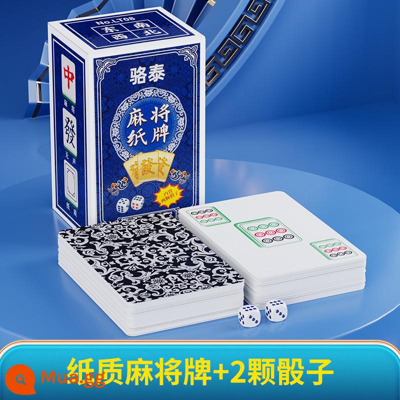 Solitaire Mahjong Poker Cards Di Động Nhà Dày Bền Du Lịch Nhựa Chống Thấm Nước Chim Sẻ 144 Đặc Biệt Solitaires - 1 cặp quân mạt chược bằng giấy rộng/xúc xắc miễn phí*2