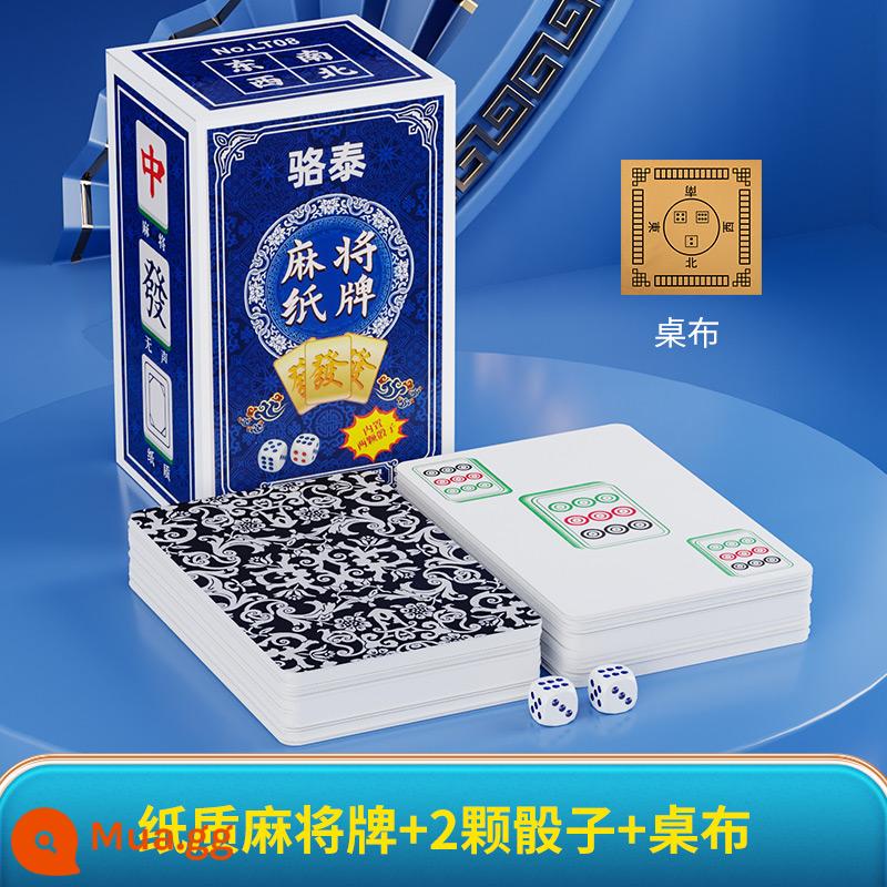 Solitaire Mahjong Poker Cards Di Động Nhà Dày Bền Du Lịch Nhựa Chống Thấm Nước Chim Sẻ 144 Đặc Biệt Solitaires - 1 cặp phiên bản rộng - gạch mạt chược giấy + thảm trải bàn bằng da / xúc xắc miễn phí *2