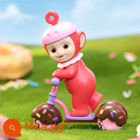 POPMART Bubble Mart Dòng Teletubbies Mô Hình Hộp Mù Đồ Chơi Sáng Tạo Abo Dễ Thương - Kẹo donut [đã mở hộp để xác nhận]