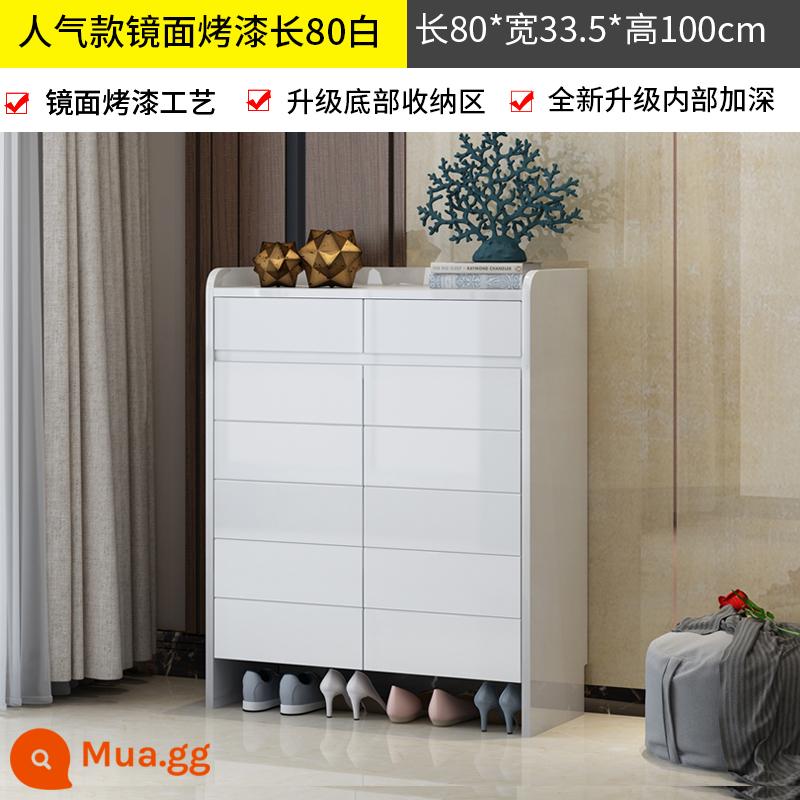 Tủ giày cửa nhà dung tích lớn cửa nhập đơn giản hiện đại nhập hiên tủ phòng khách tủ đựng đồ mới 2022 - Mẫu áo dài trắng 80 được ưa chuộng