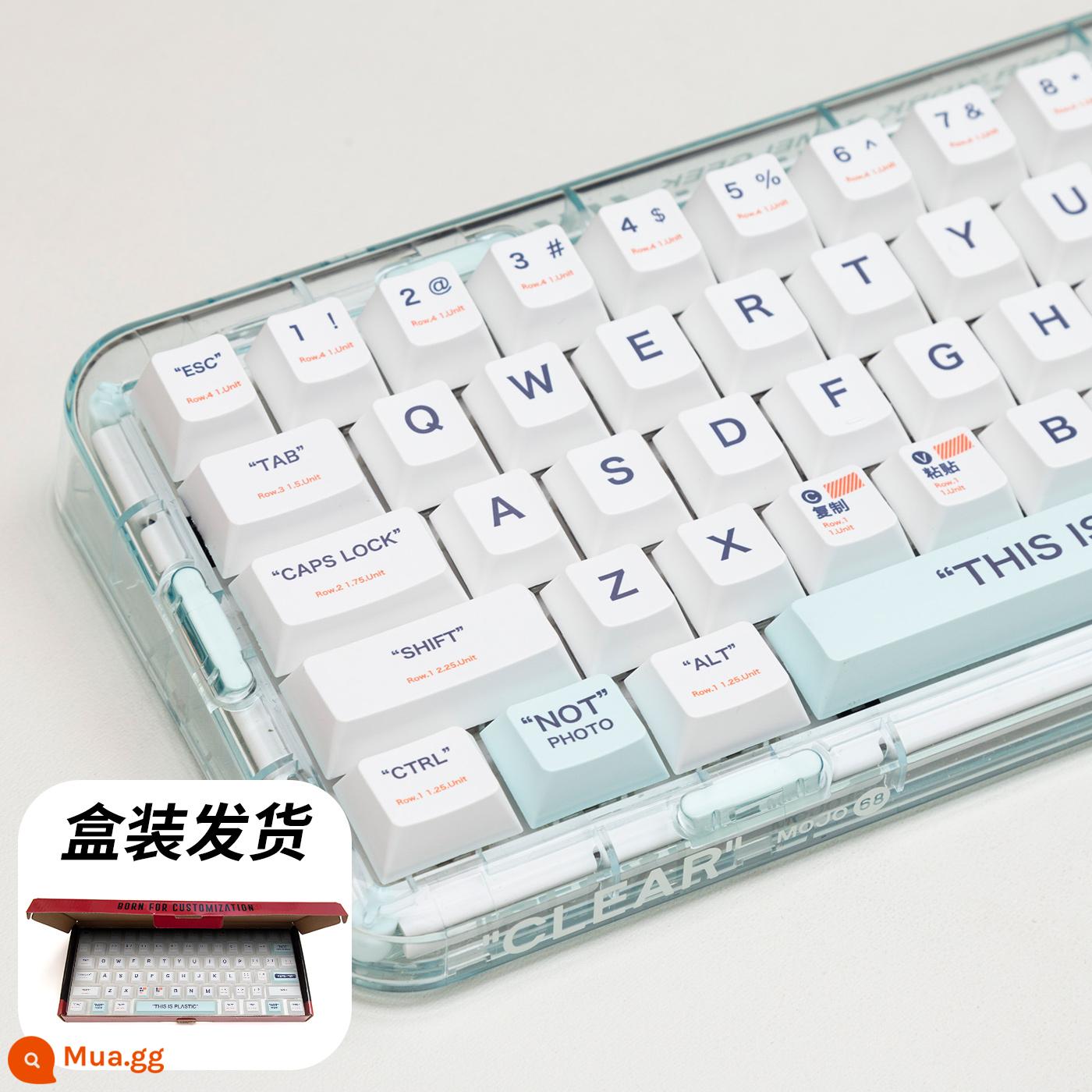 Keycap nhựa nguyên bản rất tươi chất liệu pbt thăng hoa nhiệt Ningzhi MOJO K75 61/68/84/87/9 - Chiều cao ban đầu bằng nhựa đóng hộp