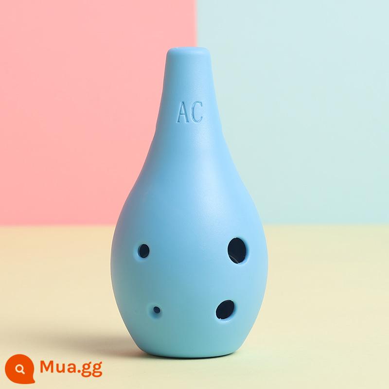 Ocarina 6 lỗ nhựa ac alto C-tune người mới bắt đầu cấp 6 lỗ nhựa chống đổ cây cao su cho trẻ em học sinh nhạc cụ - Nhựa 6 lỗ AC-dọc [Xanh da trời]