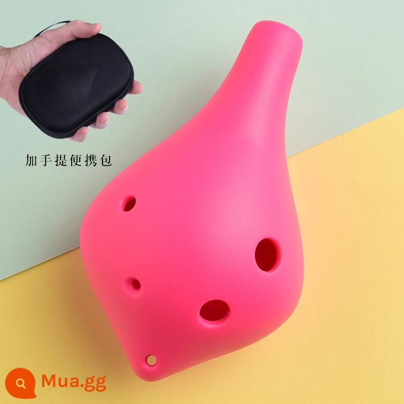 Ocarina 6 lỗ alto C-tune nhựa mới bắt đầu mục nhựa chống rơi 6 lỗ nhựa AC trẻ em học sinh trưởng thành nhạc cụ - Nhựa cao cấp AC 6 lỗ [hồng] [cộng với túi xách tay]