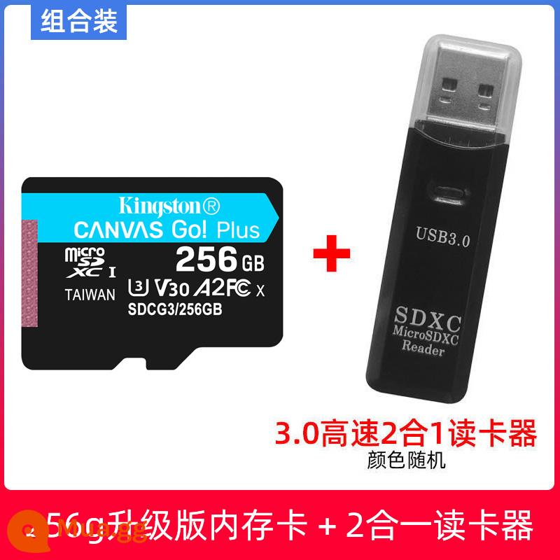 Thẻ nhớ Kingston128g tốc độ cao thẻ nhớ tf DJI gopro UAV switch thẻ nhớ 64 - Thẻ nhớ 256g + đầu đọc thẻ 3.0 hai trong một