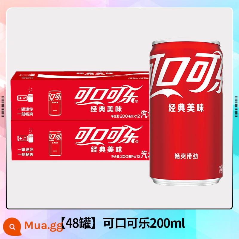 Coca-Cola lon mini 200mL full box Coke Sprite lon nước ngọt có ga bán buôn - [48 lon] Coca-Cola 200ml*48 lon..