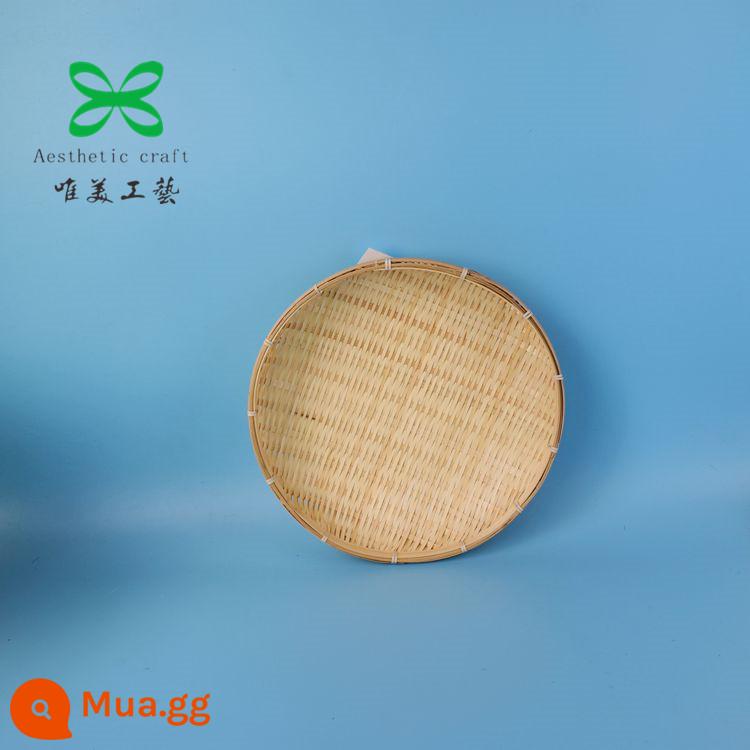 Dệt tre quét dọn tranh trang trí nhà handmade mảng bám tre mẫu giáo nông trại giỏ phơi trái cây đĩa tre tròn sàng - Kích thước cực nhỏ 22CM